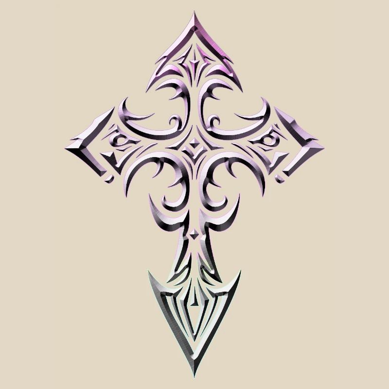 Gradient Gothic Cross Glyphe