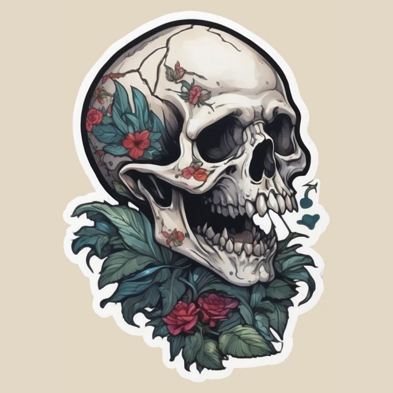 Conception de crâne d’impression de tatouage