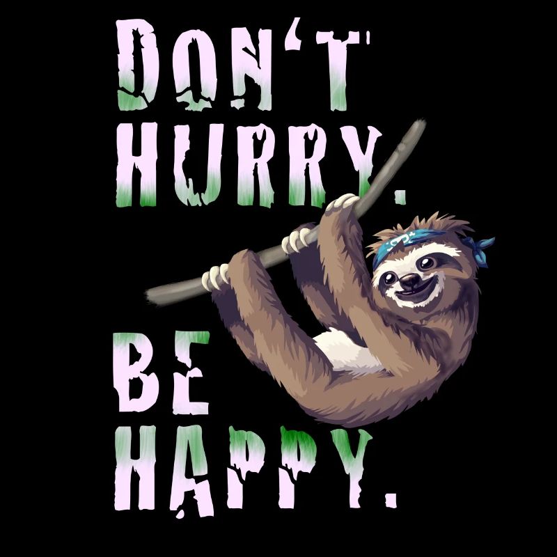 Faultier Slow chills Sleep lazy Nerd sloth spruc