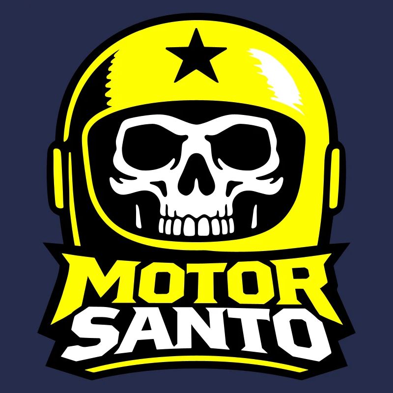 Motor Santo Skull Logo