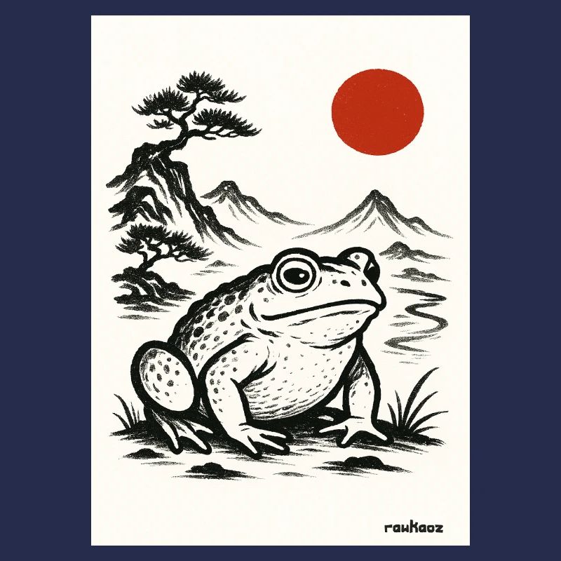 Frog Toad Under Japanese Sun