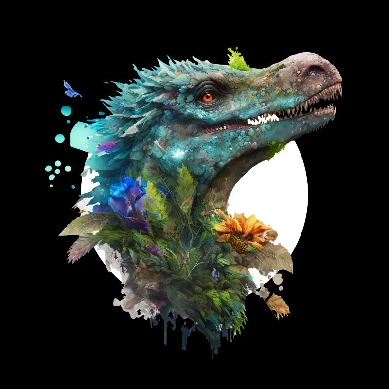 Blue Velociraptor with white background