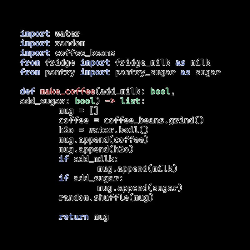 Python Make Coffee Function