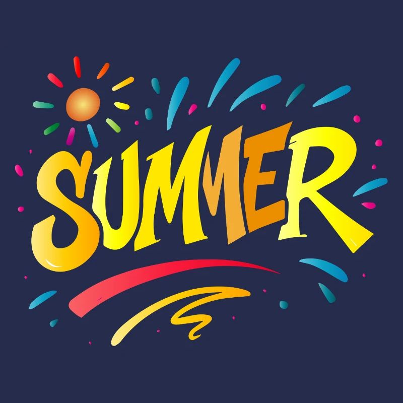 Summer Typo - Summer Design with Splash Elements
