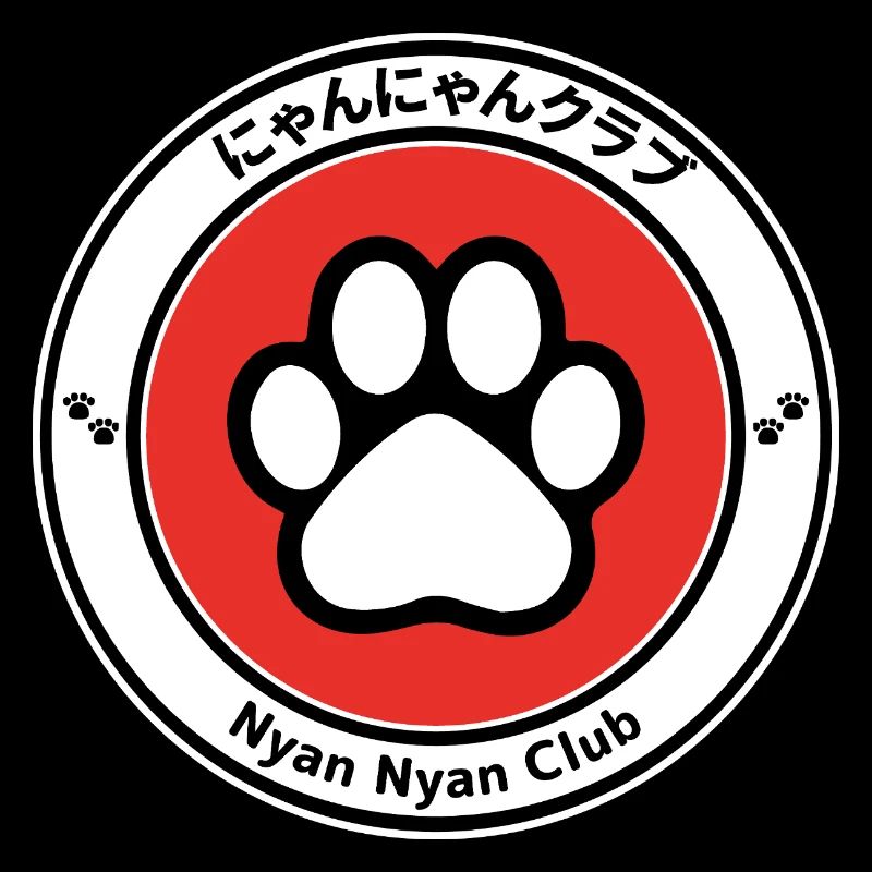 Conception de logo Nyan patte de chat mignon