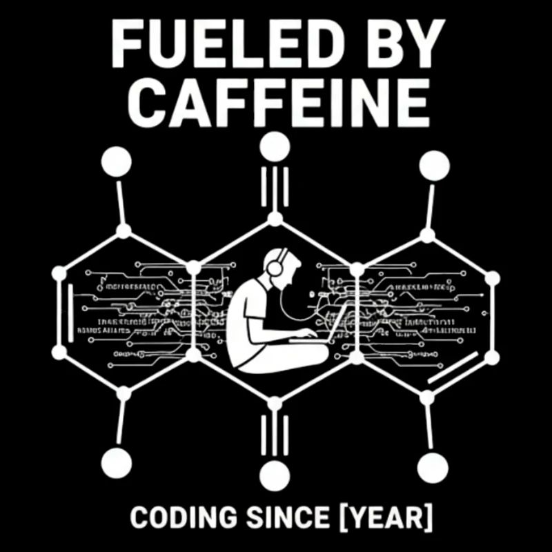 Fueled by Caffeine Coding Shirt | Programmierer