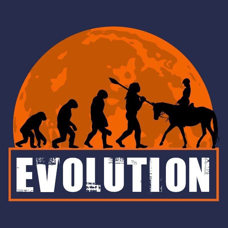 Evolution des Menschen Reitkunst