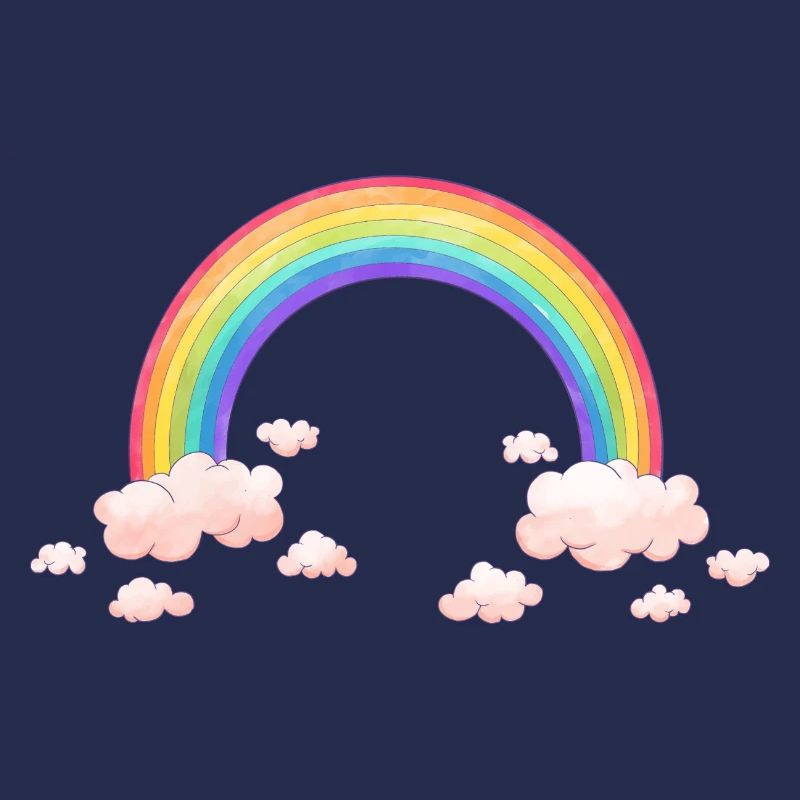 Rainbow dream with clouds