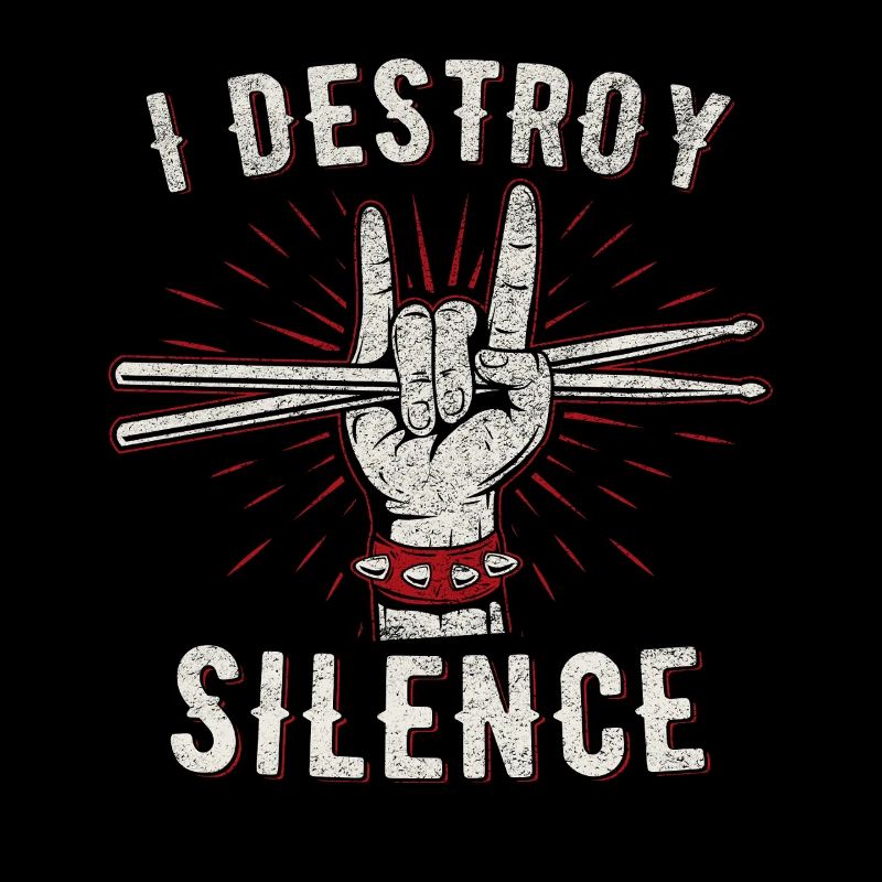 Graphique de la main du batteur I Destroy Silence