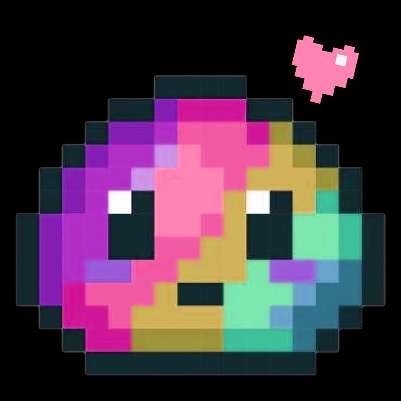 Pixel Color Explosion Heart Style 8 Bits Rétro