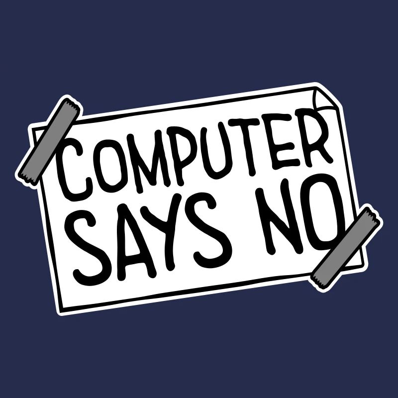L’ordinateur dit pas de technique drôle de nerd programmeur