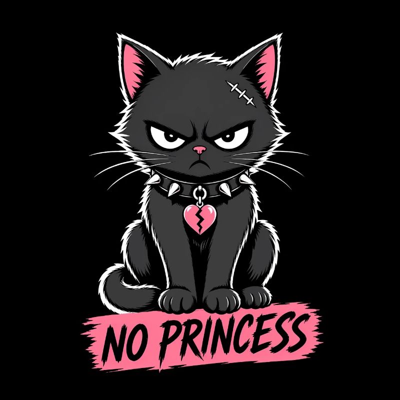 Chat gothique espiègle – Pas de déclaration de princesse