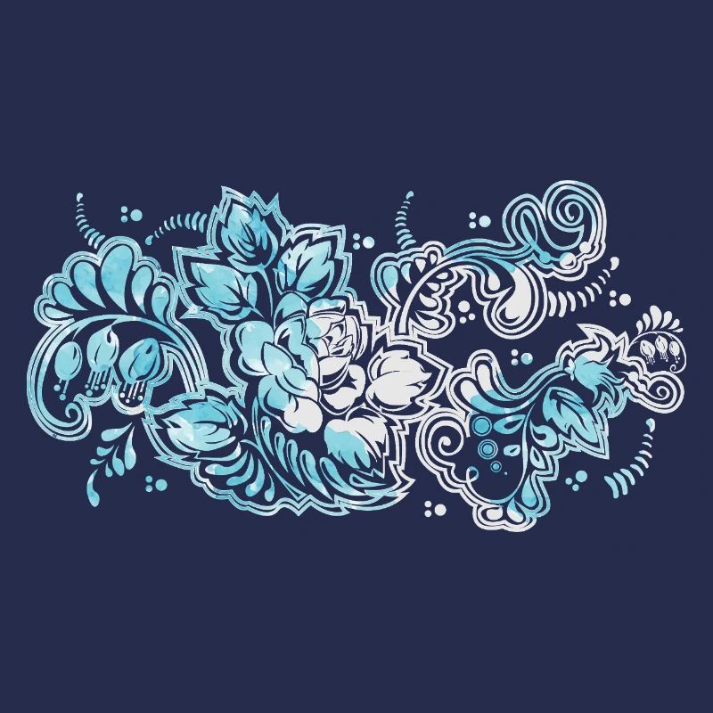 Blauer Blumen-Muster