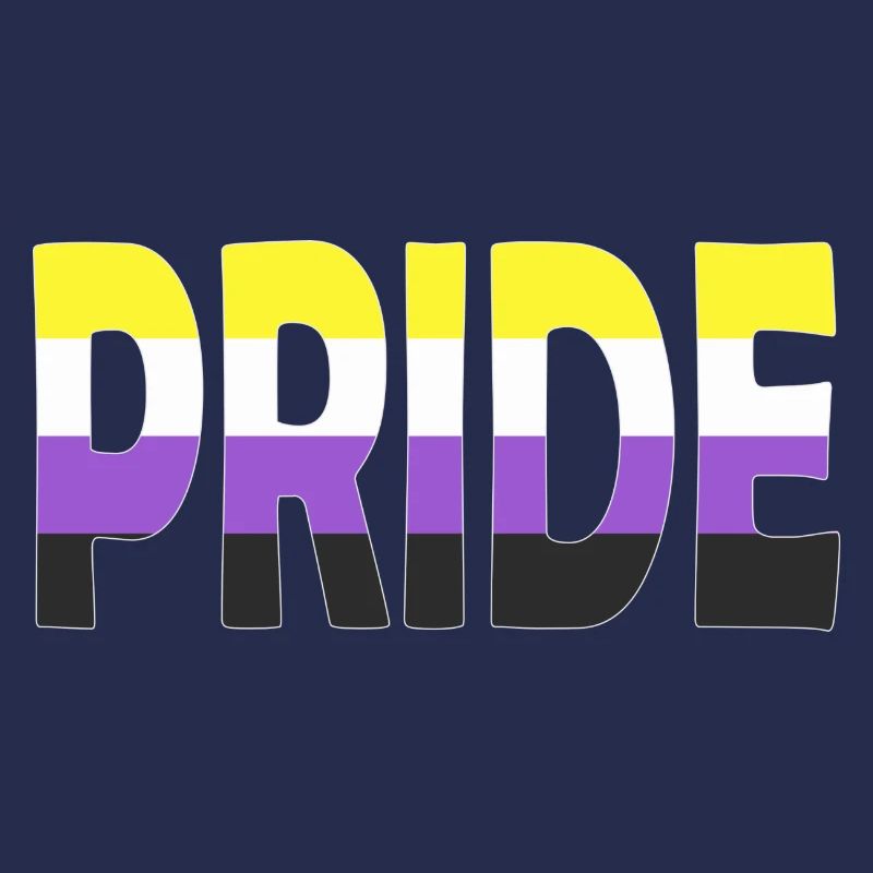 Pride lettering Non-Binary Non-Binary LGBTQ