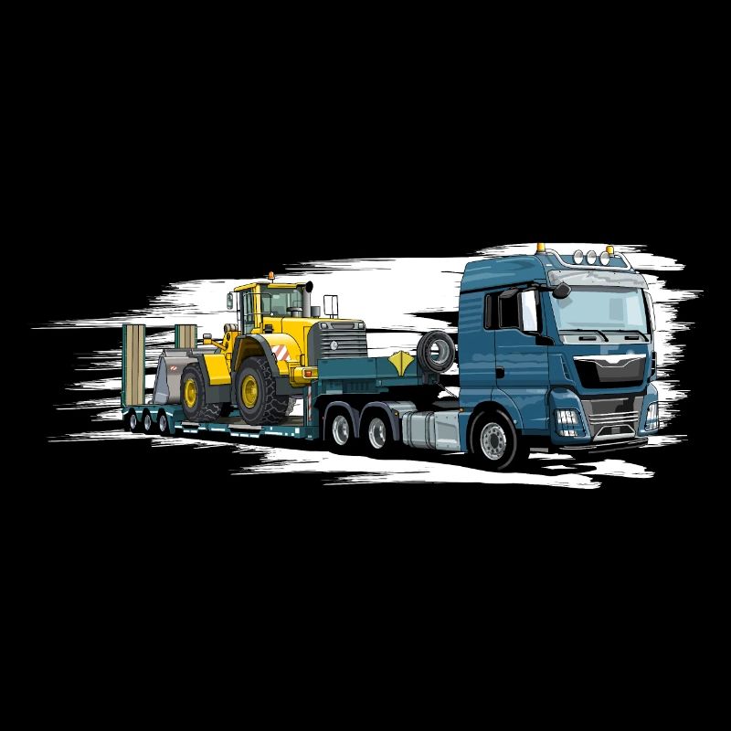 Low-loader with wheel loader