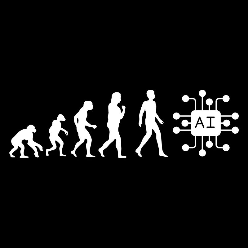 T-Shirt-Evolution KI Künstliche Intelligenz Spaß