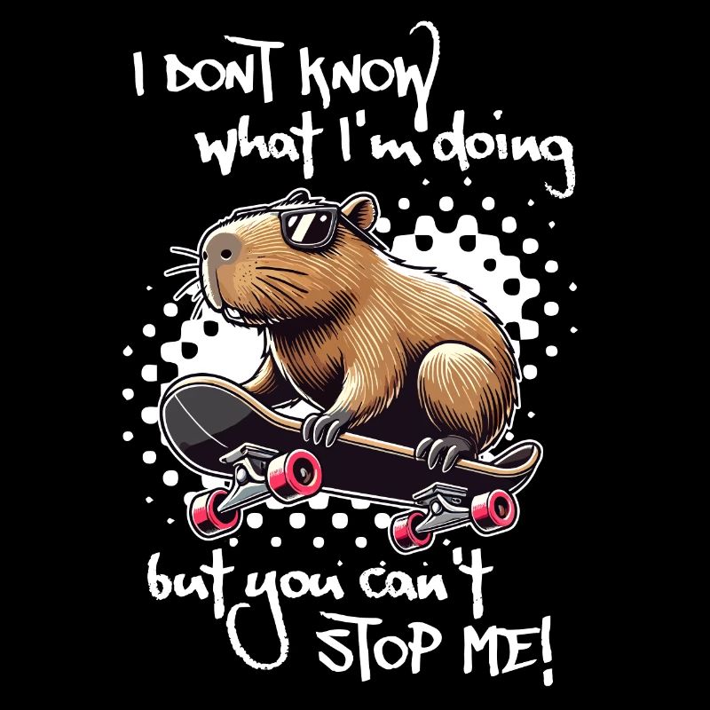 I don't know what I'm doing - Capybara Skateboard