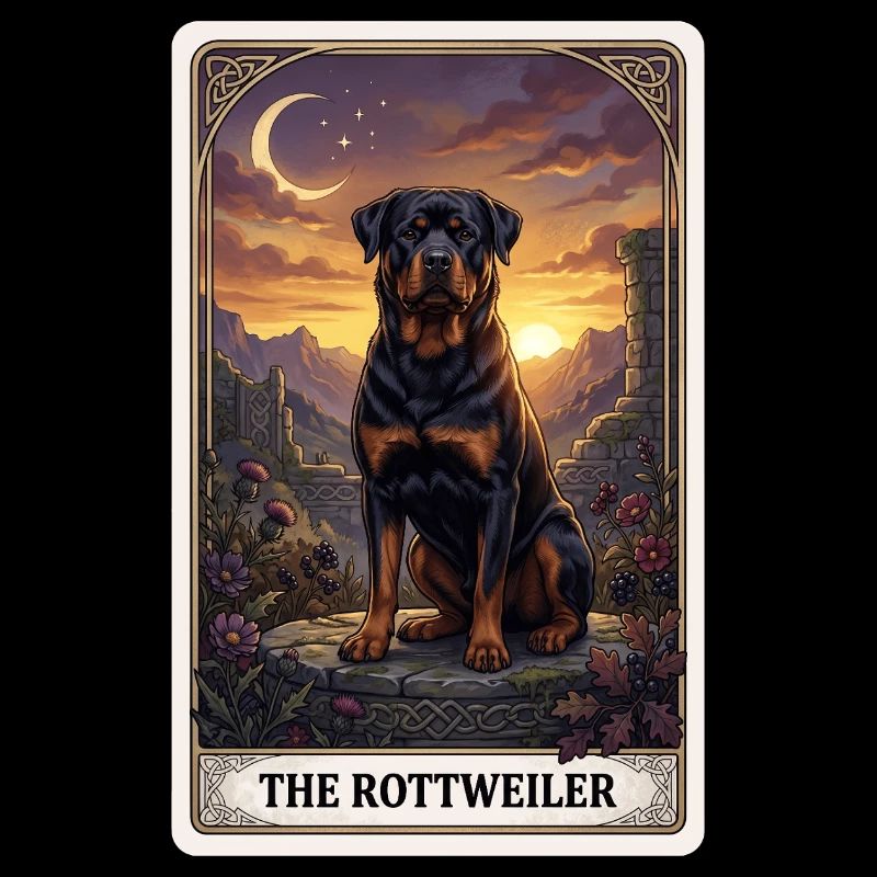 Rottweiler Moonlight Tarot