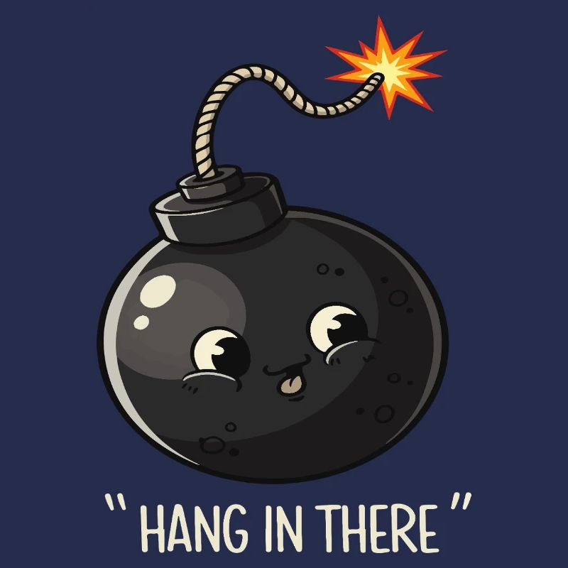 Kawaii Exploding Bomb Comic Design