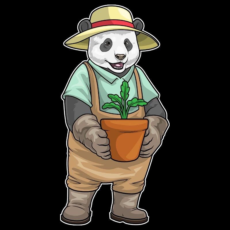 Panda Gärtner Setzling Garten