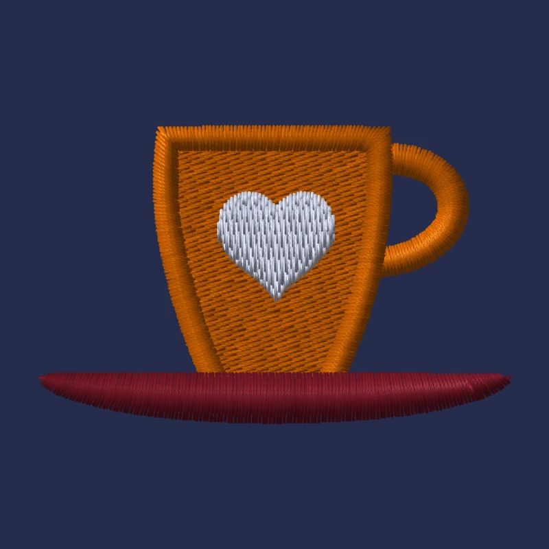 Tazza da caffè ricamata