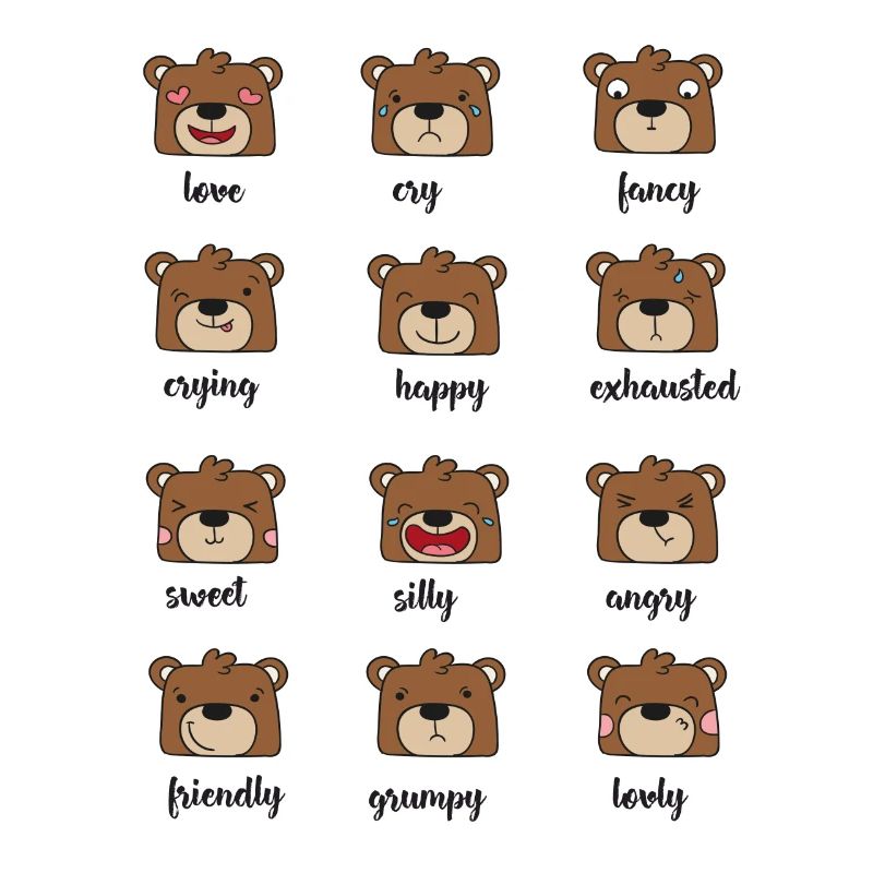 bärchen bär teddy cute kita feeling mimik emotion