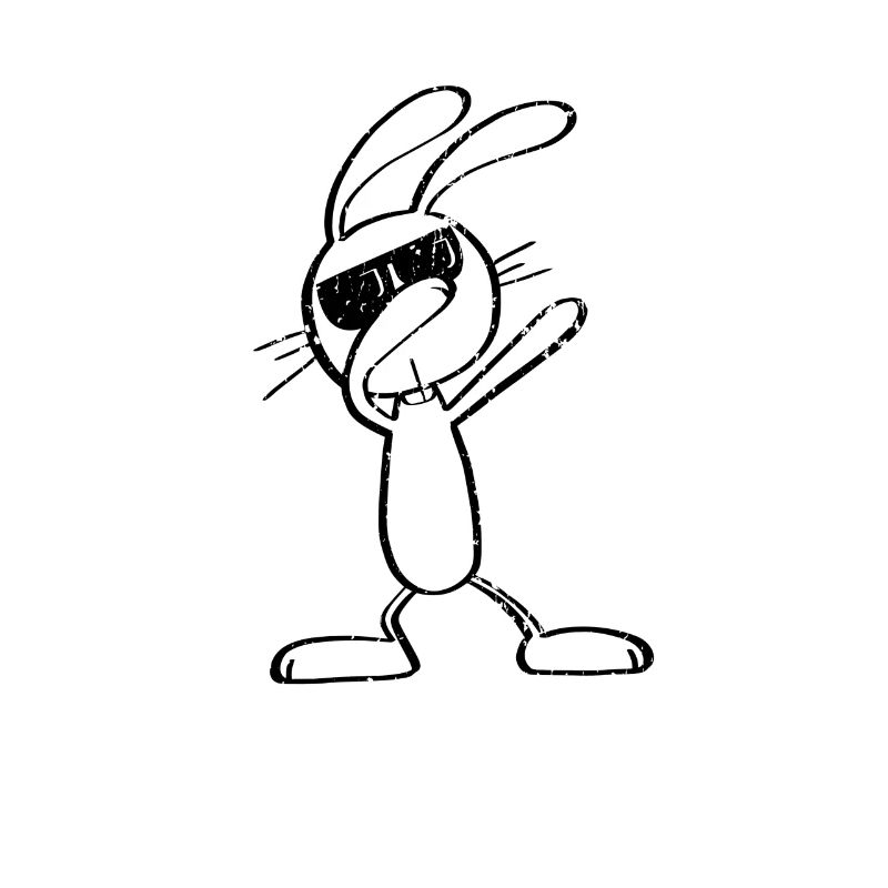 Vintage Dab danse Hare - tamponnant Lapin de Pâques