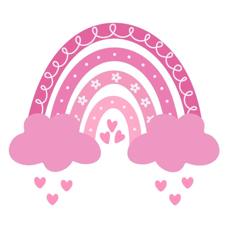 Boho arc-en-ciel rose fille naissance bébé douche de bébé