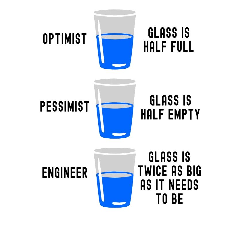 Engineer Glass Half Full Half Empty Funny Engineer