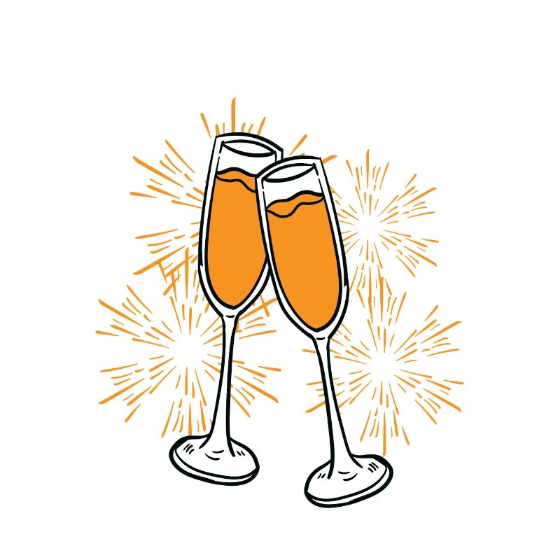 avec deux flûtes de