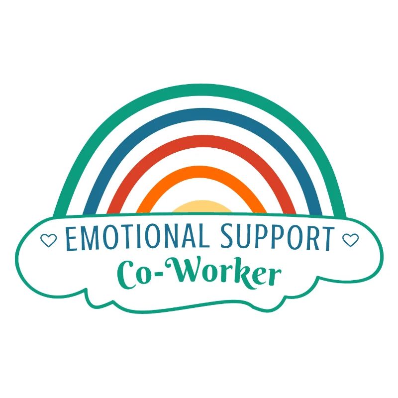 Emotional Support Employee Work Beast Blue