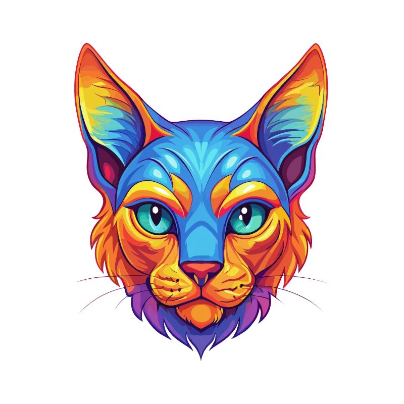 Chat Rex allemand, race de chat, dessin animé, animal de compagnie kawaii