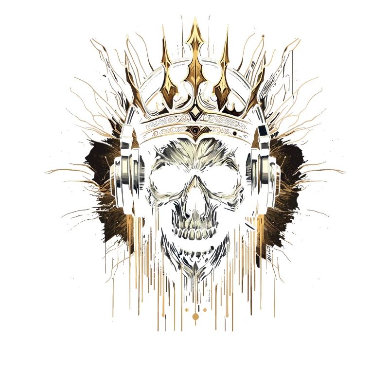 Gaming Skull with Crown