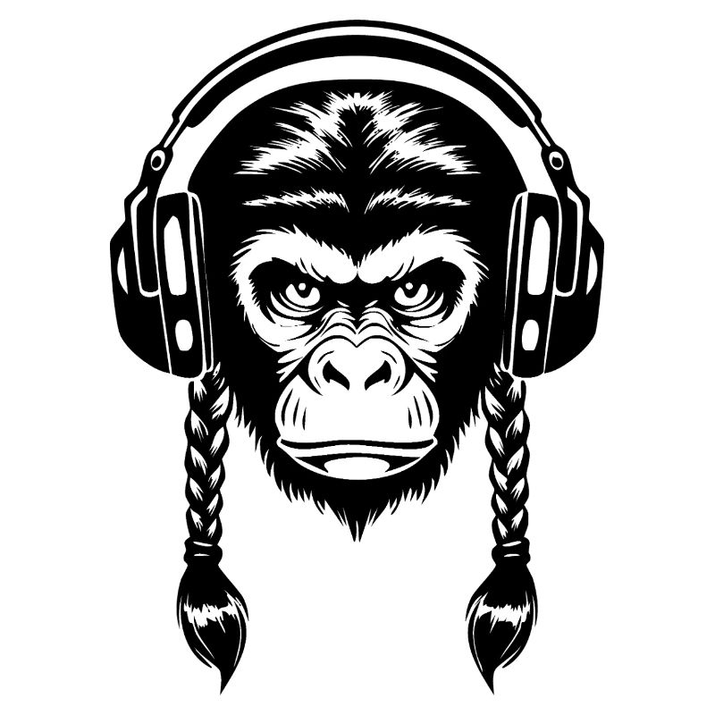 Electro Monkey Head Synth Wave Edition Shirt