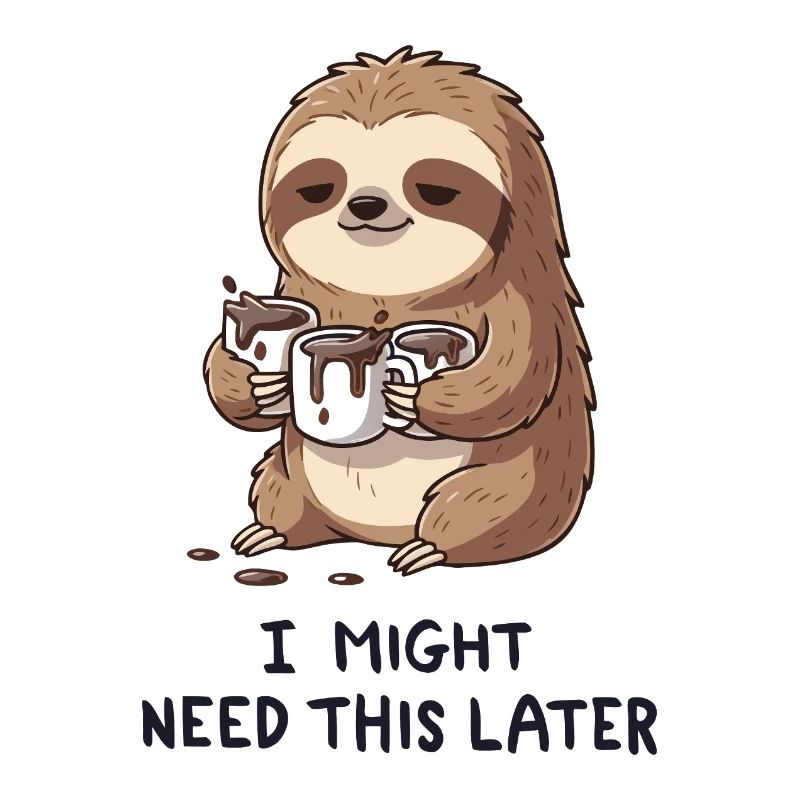 I Need Coffee For Later - Funny Sloth