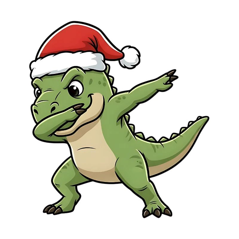 Christmas T-Rex Dab