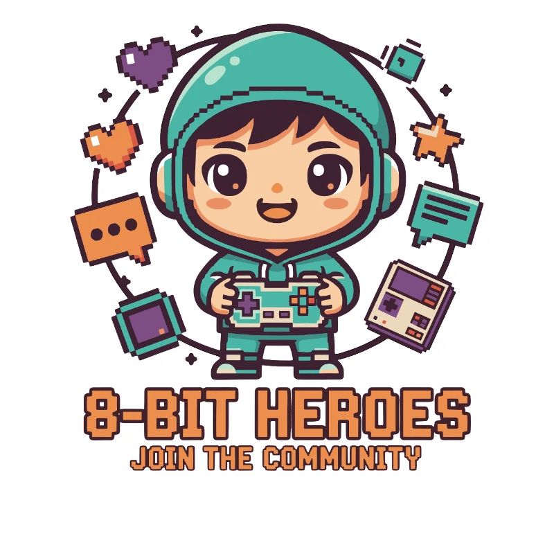 8-BIT HEROES | Gaming Retro Chibi Community Pixel