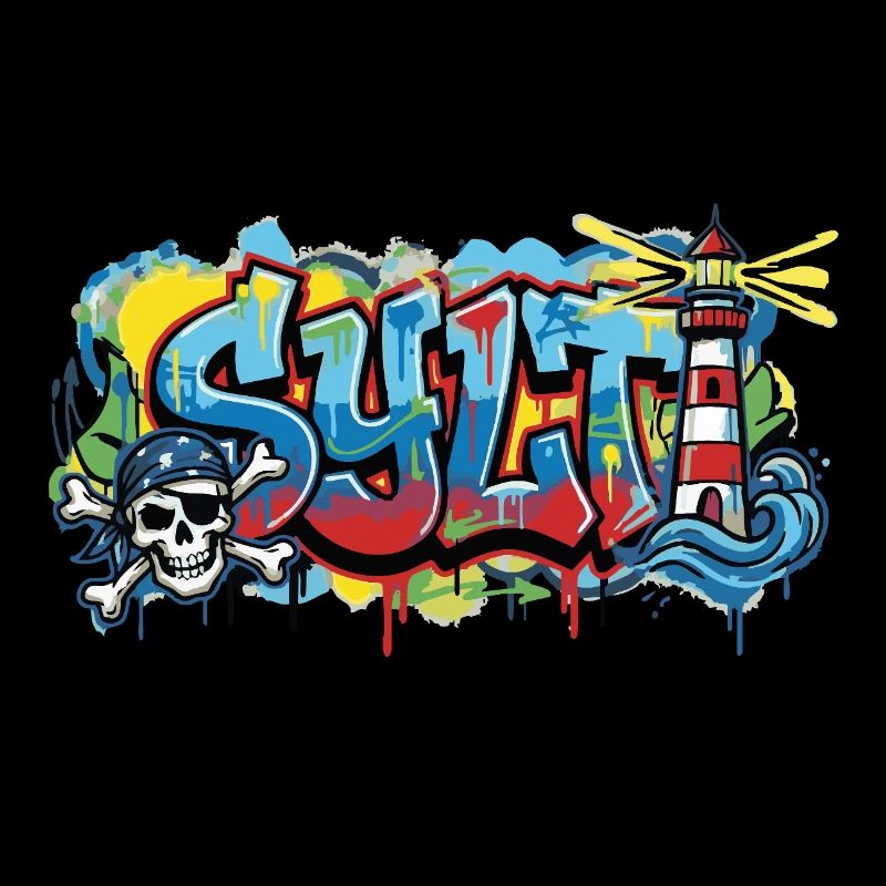Graffiti de sylles avec phare