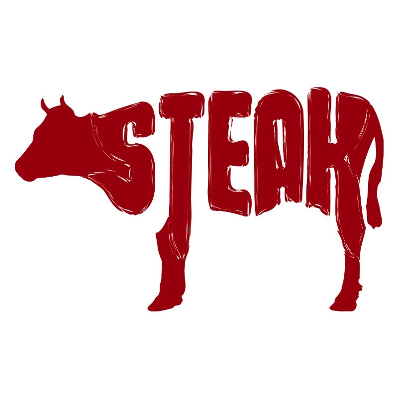 Red Steak Beef Silhouette