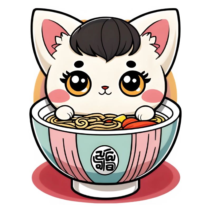 Kawaii Ramen Cat