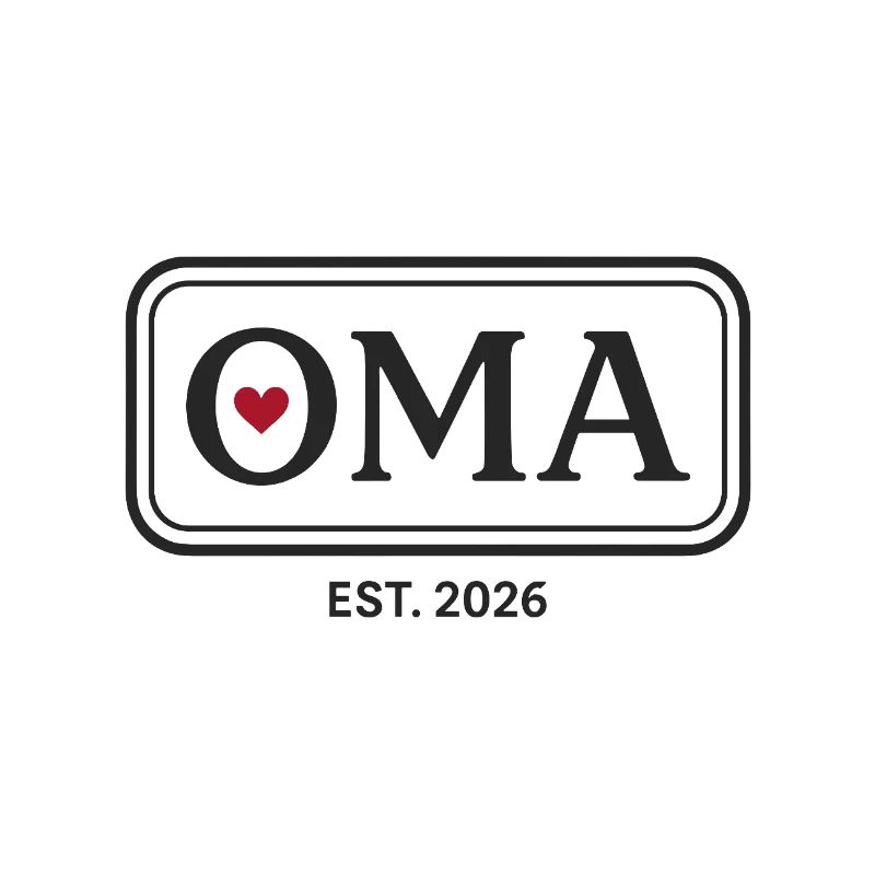 OMA EST. 2026 Stolze Großmutter Ankündigung