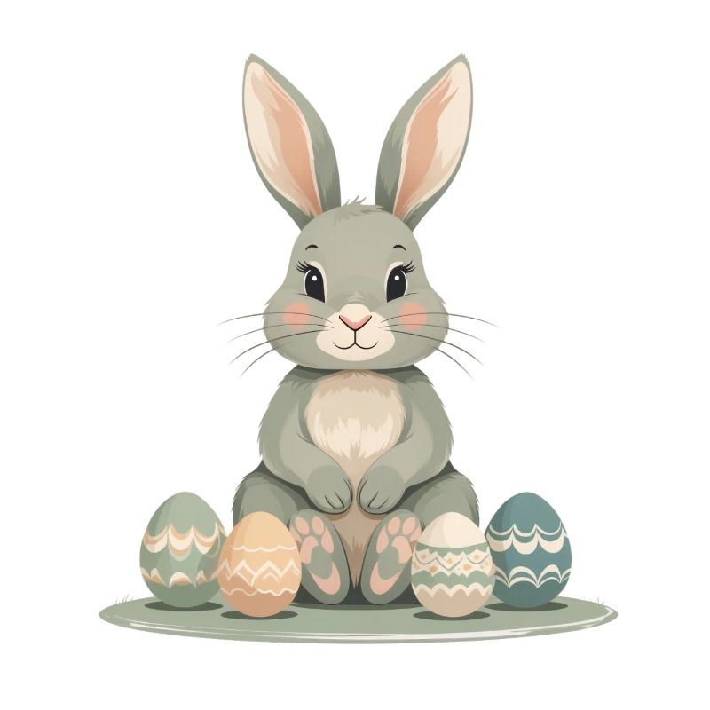 Pastel Bunny Easter Eggs