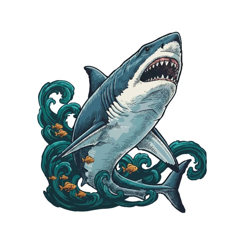 Vintage Predator Ocean White Shark