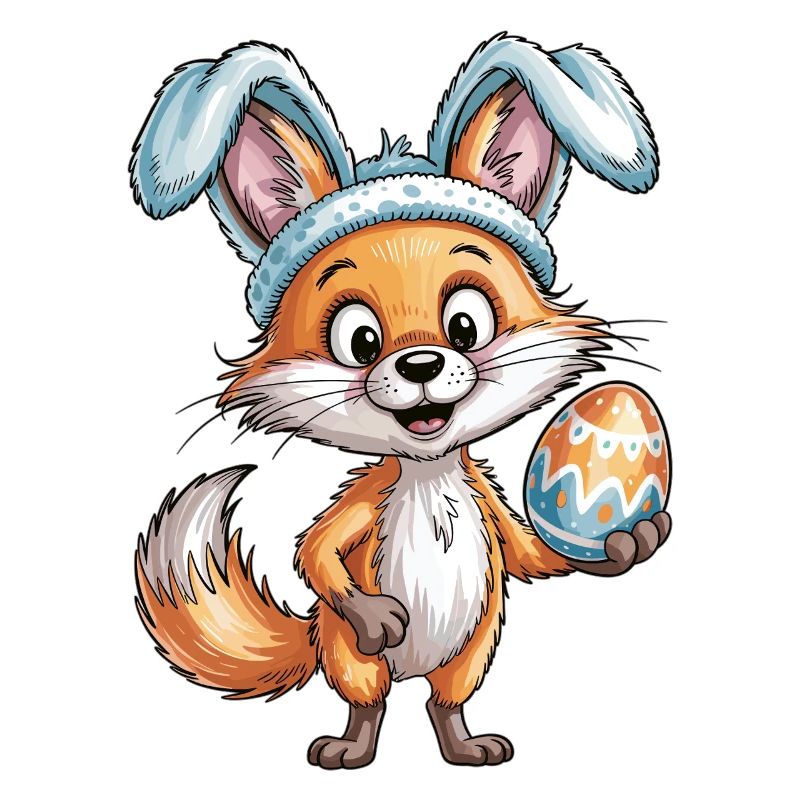 Easter T-Shirt – Fox with Egg