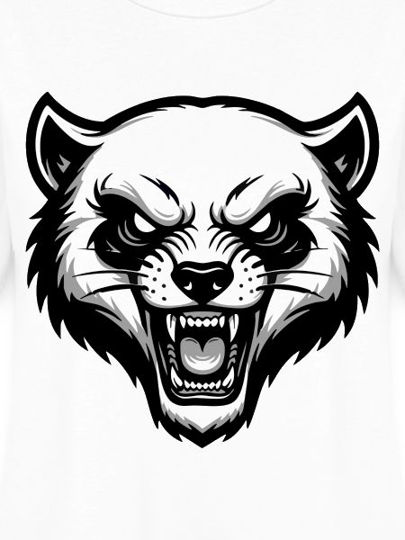 Wild Glutton Wolverine Maskottchen-Logo