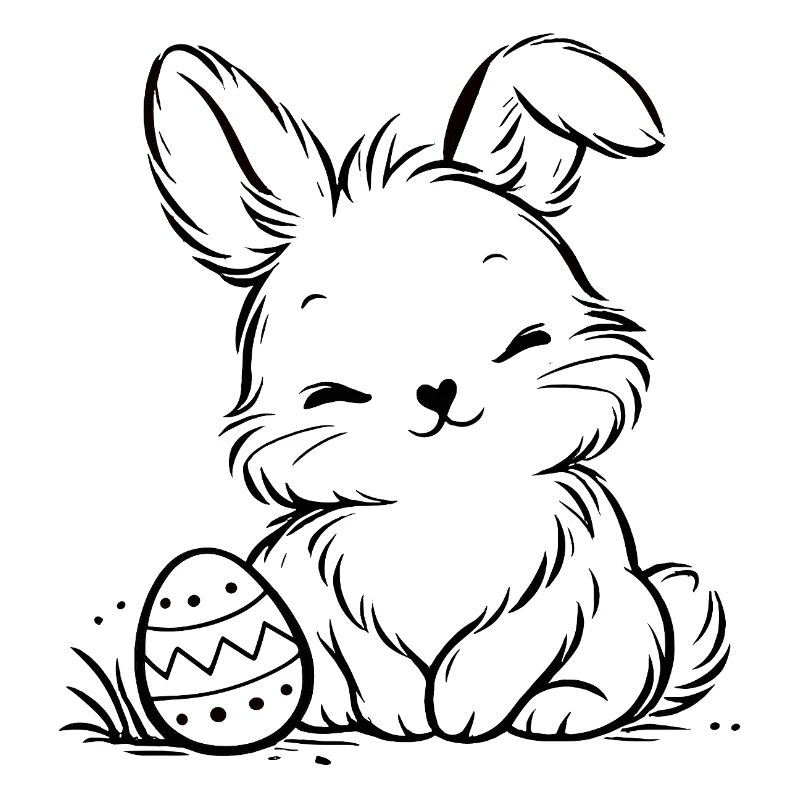 Easter bunny with Easter egg