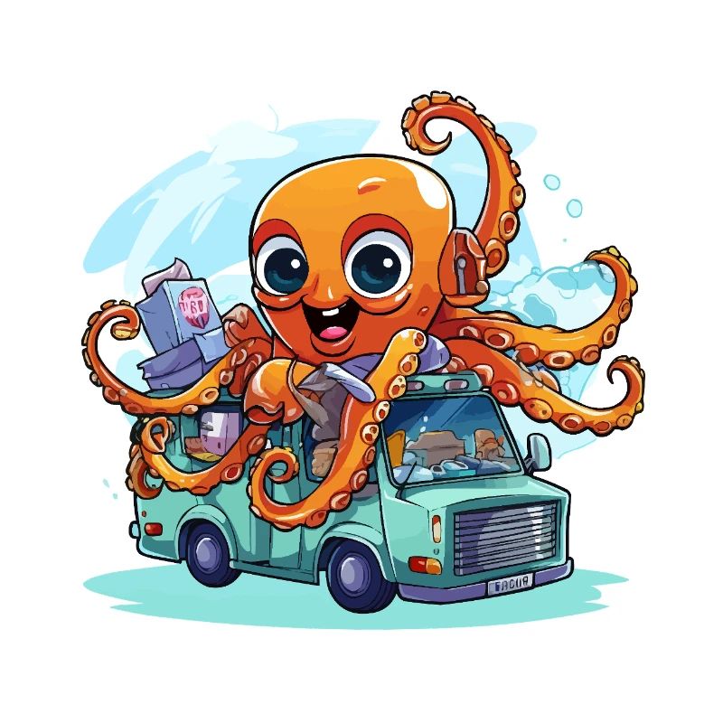 Squid captain in van