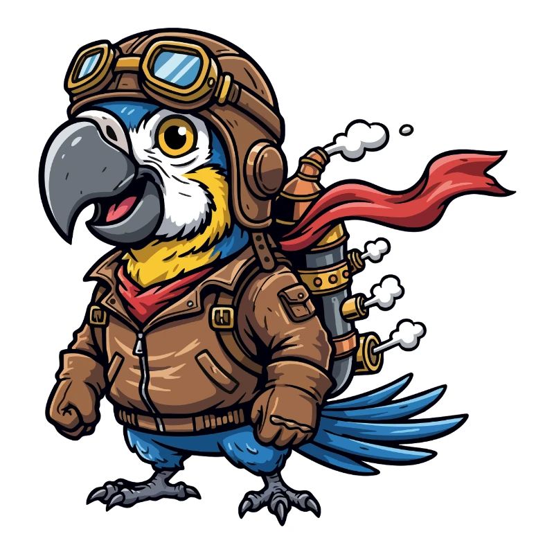 Parrot Aviator Steampunk Flight Adventure