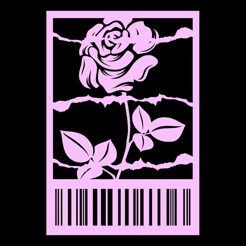 Gothic Rose Barbed Wire Barcode Urban Style