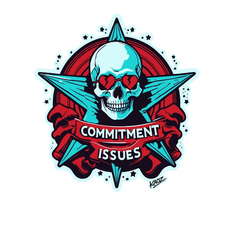 Commitment Issues Skull Badge